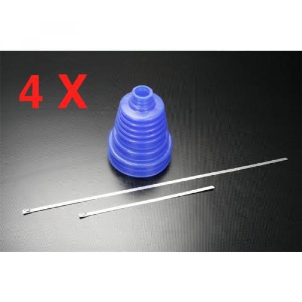 4pcs Universal BLUE Silicone Constant Velocity CV Boot Joint Kit Replacement #2 image