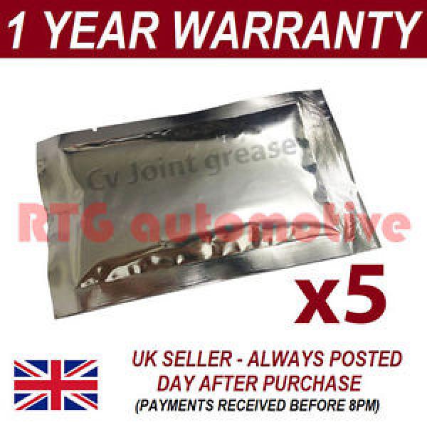 5 X 60g GREASE SACHET FOR USE WITH CV JOINTS DRIVESHAFTS GAITERS #1 image